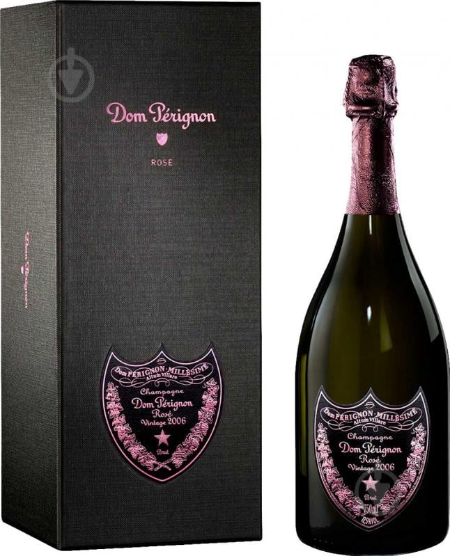 Шампанское Dom Perignon Dom Perignon Vintage Rose розовое сухое в подарочной упаковке 2006 750 мл - фото 1