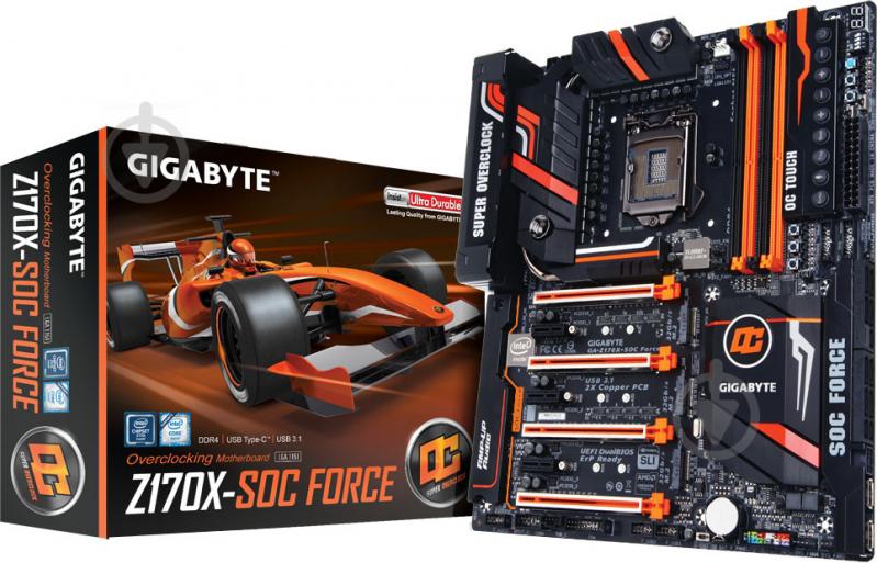 Материнська плата Gigabyte GA-Z170X-SOC Force (Socket 1151, Intel Z170, ATX) - фото 2