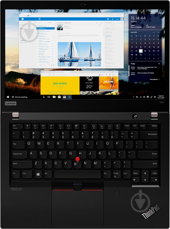 Ноутбук Lenovo ThinkPad T14 14 (20W0003ARA) black - фото 12