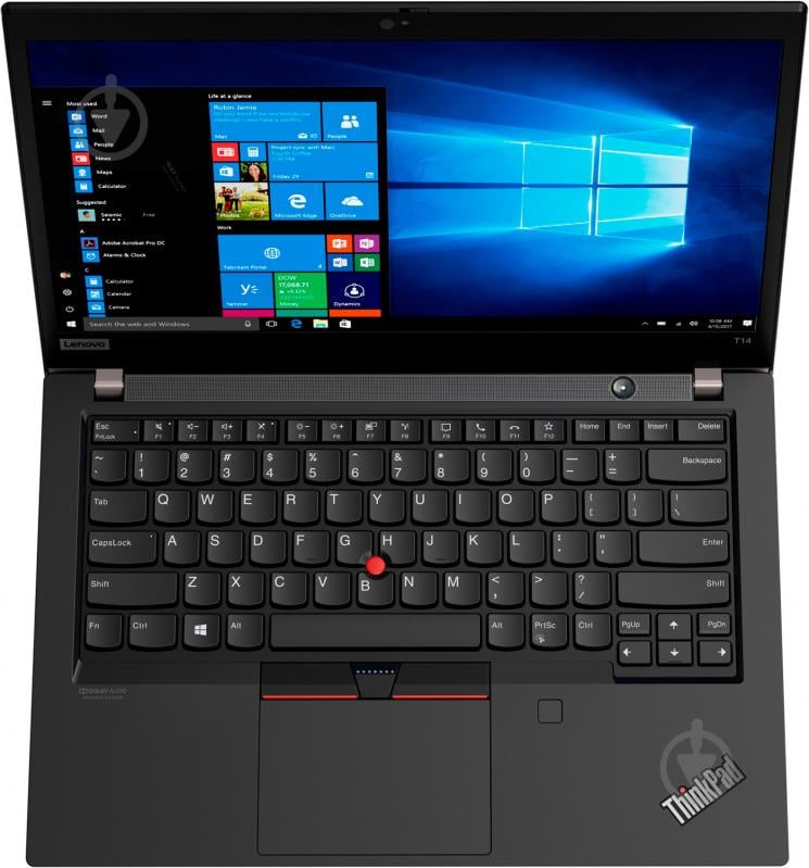 Ноутбук Lenovo ThinkPad T14 14 (20W0003ARA) black - фото 9