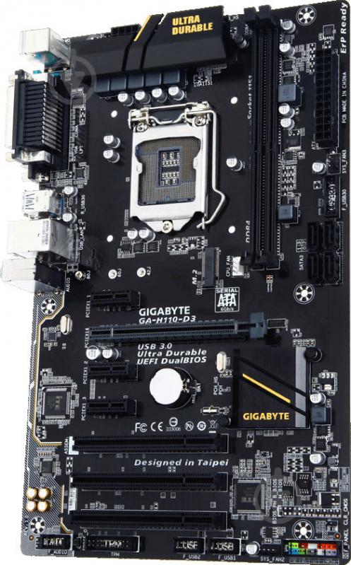 Материнська плата Gigabyte GA-H110-D3 (Socket 1151, Intel H110, ATX) - фото 2