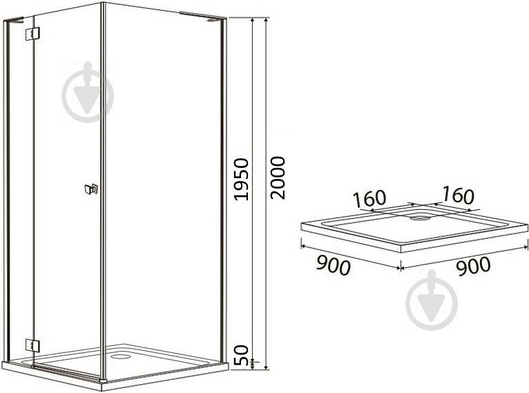 Душевая кабина VOLLE Benita 90x90 10-22-905L - фото 6