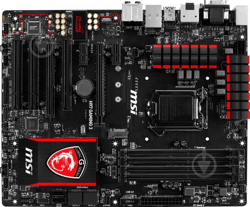 Материнская плата MSI H97 GAMING 3 (Socket 1150, Intel H97, ATX) - фото 1