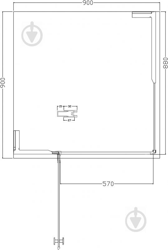 Поддон акриловый VOLLE Benita 90х90 см 10-22-905 tray - фото 2