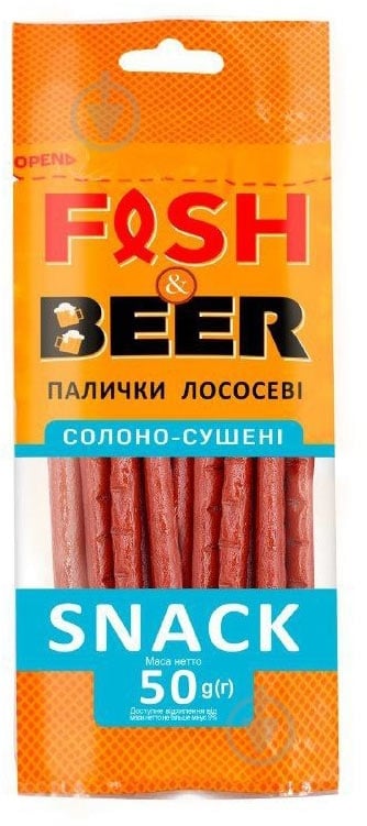 Закуска Fish Beer палочки лососевые 50 г - фото 1 Закуска Fish Beer палочки лососевые 50 г - фото 1