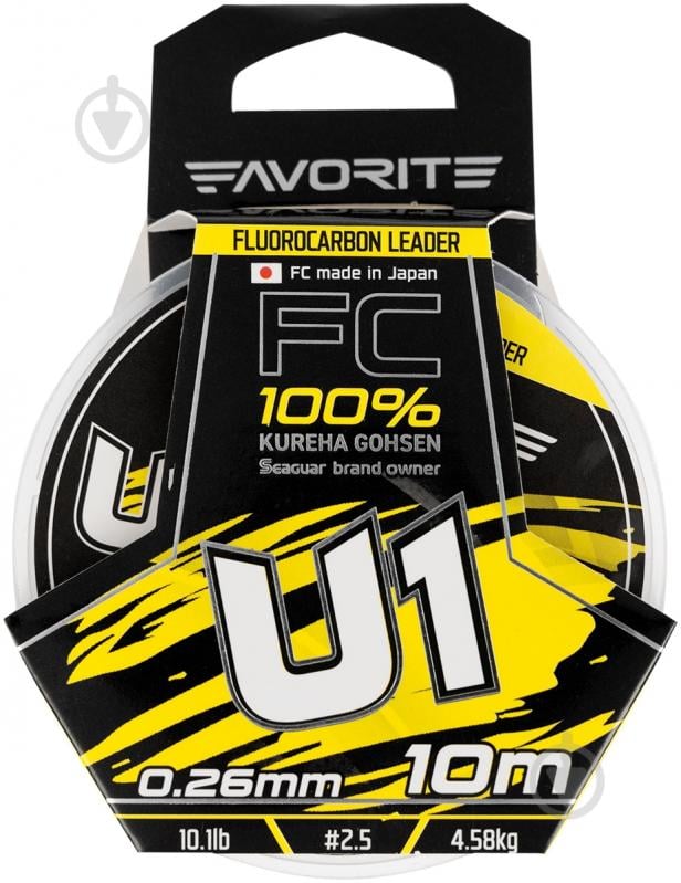 Флюорокарбон Favorite 10 м 0,26 мм 4,58 кг U1 FC - фото 1