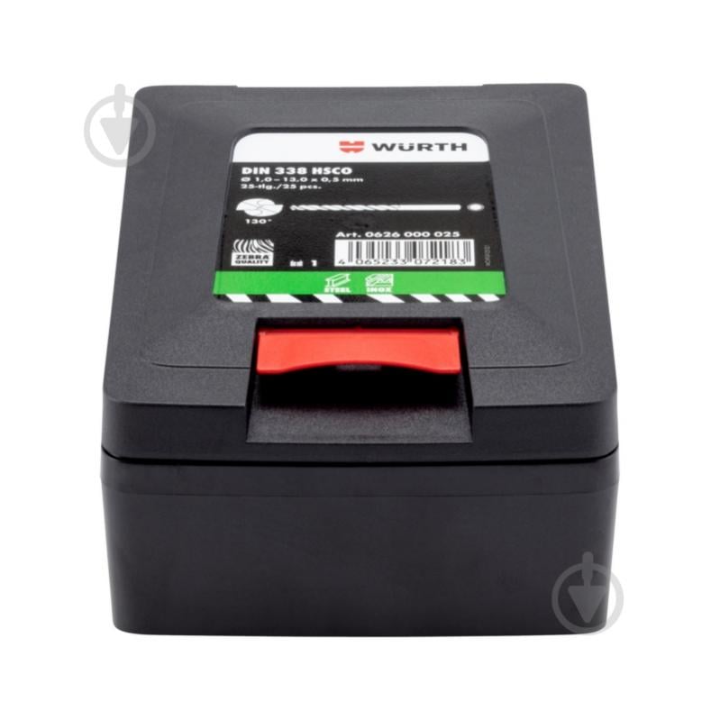 Набор сверл WURTH HSS (1-13 мм) х 0,5 25 шт. 0626000025 - фото 3 Набор сверл WURTH HSS (1-13 мм) х 0,5 25 шт. 0626000025 - фото 3