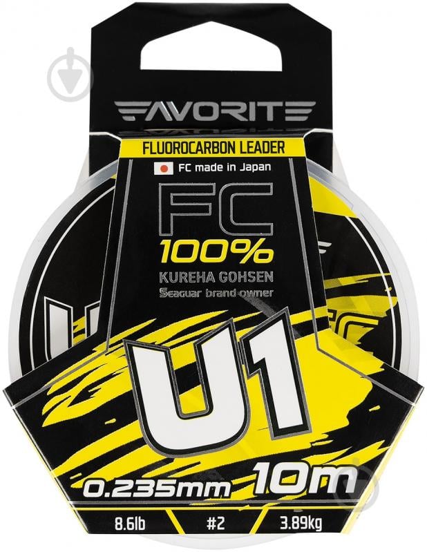 Флюорокарбон Favorite 10 м 0,24 мм 3,89 кг U1 FC - фото 1 Флюорокарбон Favorite 10 м 0,24 мм 3,89 кг U1 FC - фото 1