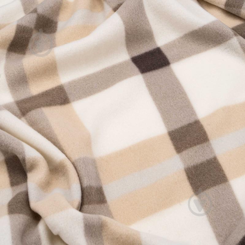 Плед Fleece в клітинку ART0711PB 130x160 см бежевий ARDESTO - фото 12