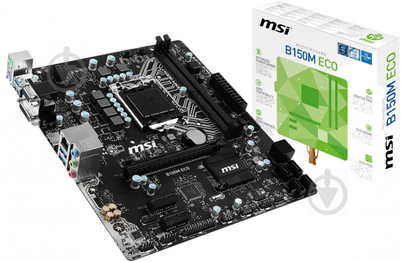 Материнська плата MSI B150M ECO (Socket 1151, Intel B150, mirco ATX) - фото 5