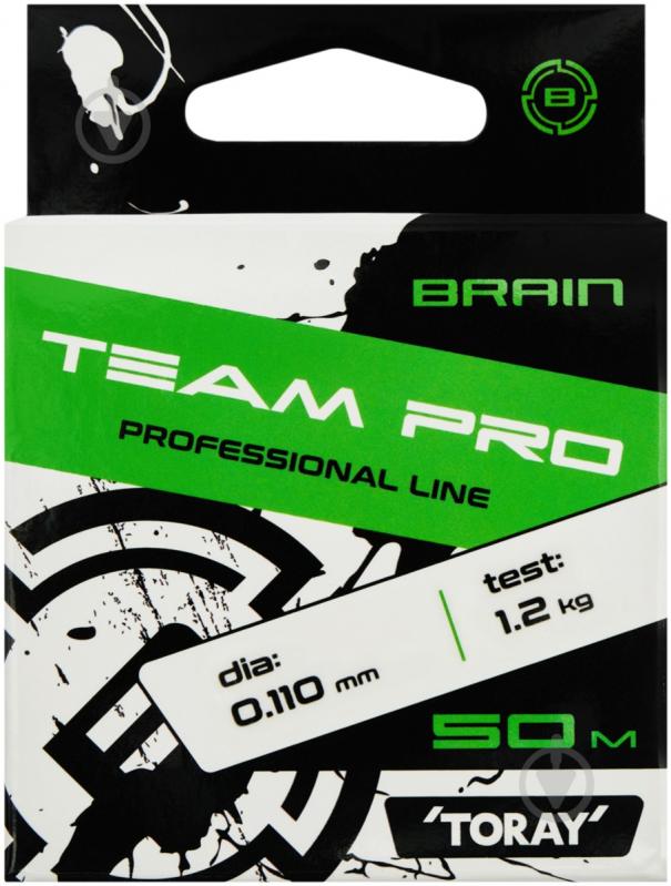 Леска Brain 50 м 0,11 мм 1,2 кг Team Pro - фото 2 Леска Brain 50 м 0,11 мм 1,2 кг Team Pro - фото 2