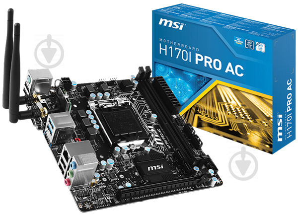 Материнская плата MSI H170I PRO AC (Socket 1151, Intel H170, mini ITX) - фото 1