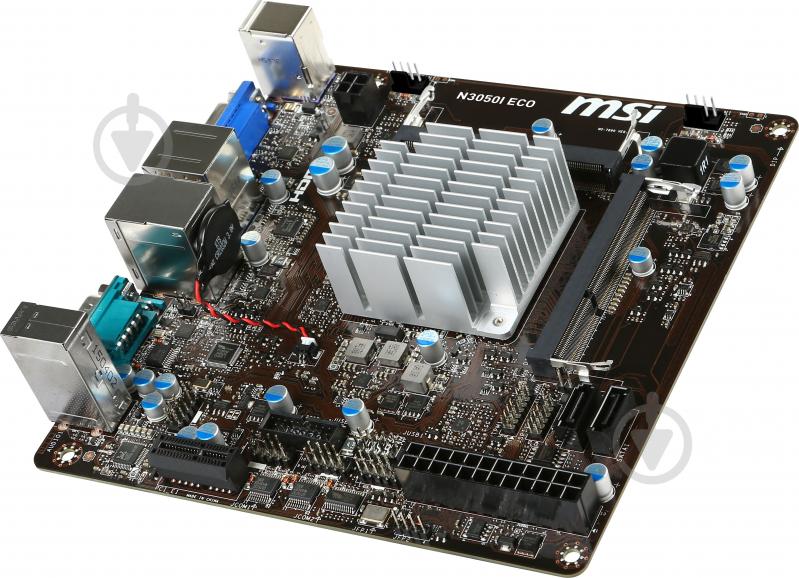 Материнская плата MSI N3050I ECO (Integrated CPU, SoC, mini ITX) - фото 3 Материнская плата MSI N3050I ECO (Integrated CPU, SoC, mini ITX) - фото 3