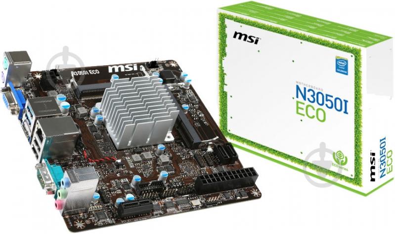 Материнская плата MSI N3050I ECO (Integrated CPU, SoC, mini ITX) - фото 5 Материнская плата MSI N3050I ECO (Integrated CPU, SoC, mini ITX) - фото 5