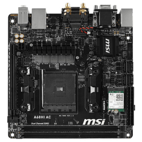 Материнская плата MSI A68HI (Socket FM2+, AMD A68H, mini ITX) - фото 3