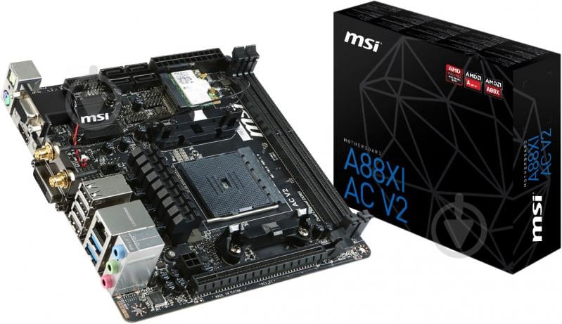 Материнська плата MSI A88XI AC V2 (Socket FM2+, AMD A88X, mini ITX) - фото 5