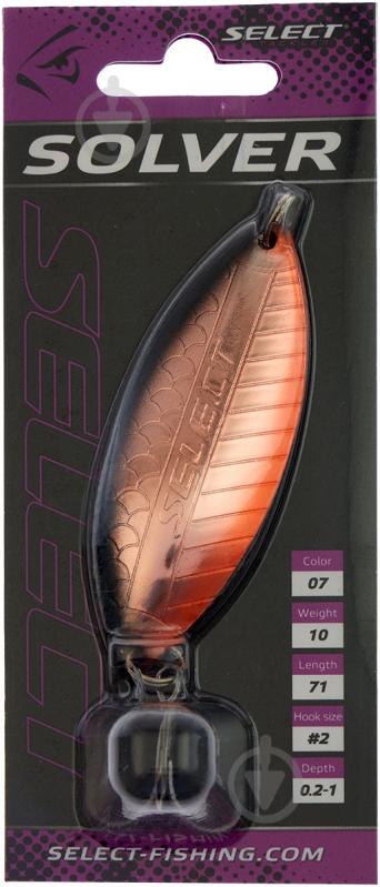 Блесна Select 10 г Solver 71 мм бронзовый - фото 2