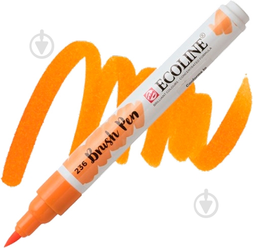 Маркер акварельний Ecoline Talens Brushpen 236 11502360 помаранчевий світлий - фото 1