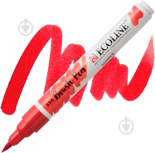 Маркер акварельный Ecoline Talens Brushpen 334 11503340 красный яркий - фото 1 Маркер акварельный Ecoline Talens Brushpen 334 11503340 красный яркий - фото 1