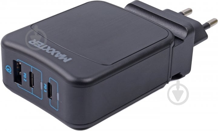 Зарядное устройство Maxxter WC-PD65W-01 2x USB-C 1х USB-A - фото 4
