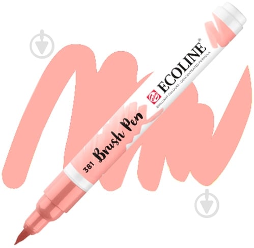 Маркер акварельний Ecoline Talens Brushpen 381 11503810 пастельно-червоний - фото 1