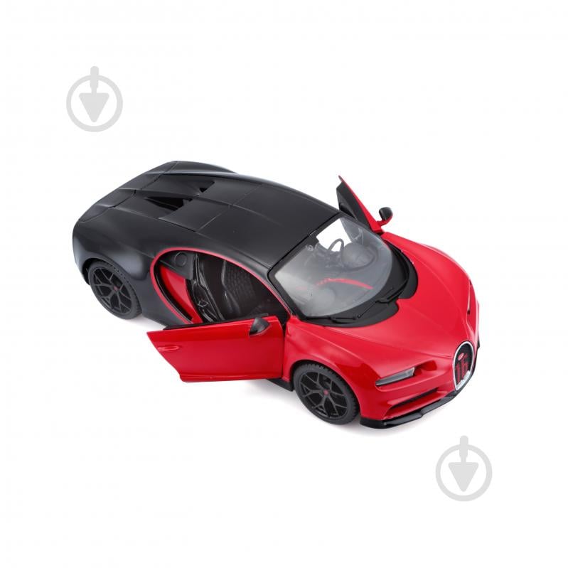 Машинка Maisto 1:24 Bugatti Chiron Sport 31524 black/red - фото 4