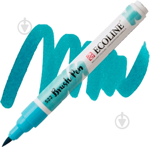 Маркер акварельний Ecoline Talens Brushpen 522 11505220 бірюзово-синій - фото 1