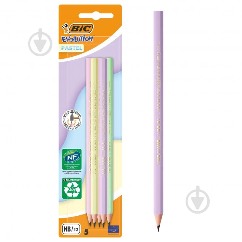 Олівець чорнографітний Evolution Pastel BIC - фото 1