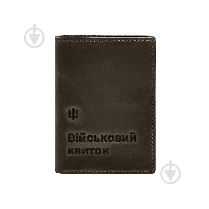 Обкладинка для документів BlankNote Шкіряна для військового квитка 7.3 темно-коричневий Crazy Horse BN-OP-7-3-o - фото 1