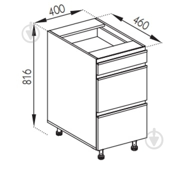 Тумба нижняя Софи (Н 40 Ш) глиняный серый/белый Світ Меблів - фото 5 Тумба нижняя Софи (Н 40 Ш) глиняный серый/белый Світ Меблів - фото 5