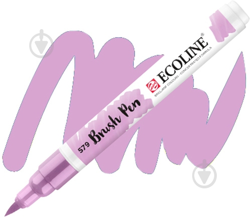 Маркер акварельний Ecoline Talens Brushpen 579 11505790 пастельно-фіолетовий - фото 1