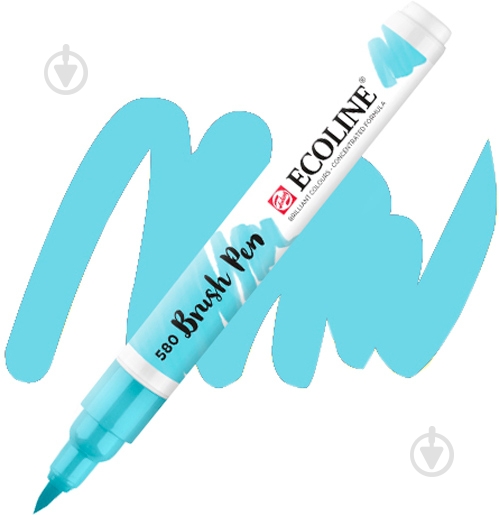 Маркер акварельний Ecoline Talens Brushpen 580 11505800 пастельно-синій - фото 1