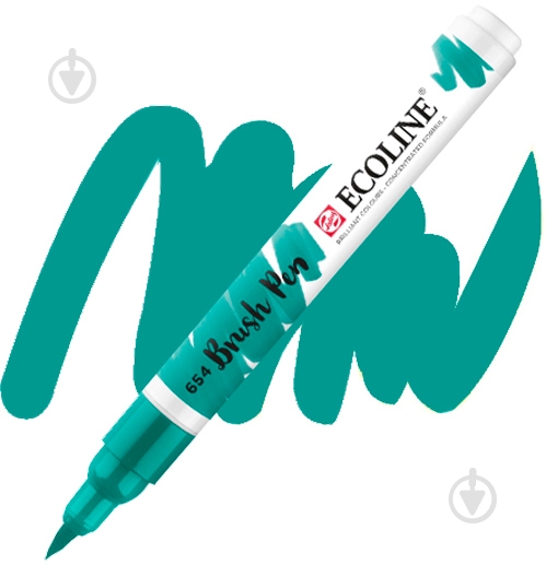 Маркер акварельний Ecoline Talens Brushpen 654 11506540 зелений піхтовий - фото 1