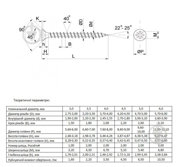 Шуруп універсальний потайна головка ЦЖ 6x40 мм 10 шт. жовтий Expert Fix - фото 3