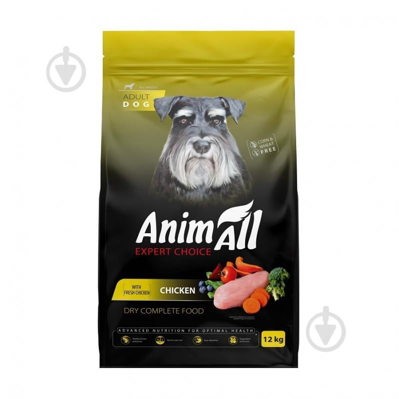 Корм сухий AnimAll для собак зі свіжою куркою 12 кг - фото 1