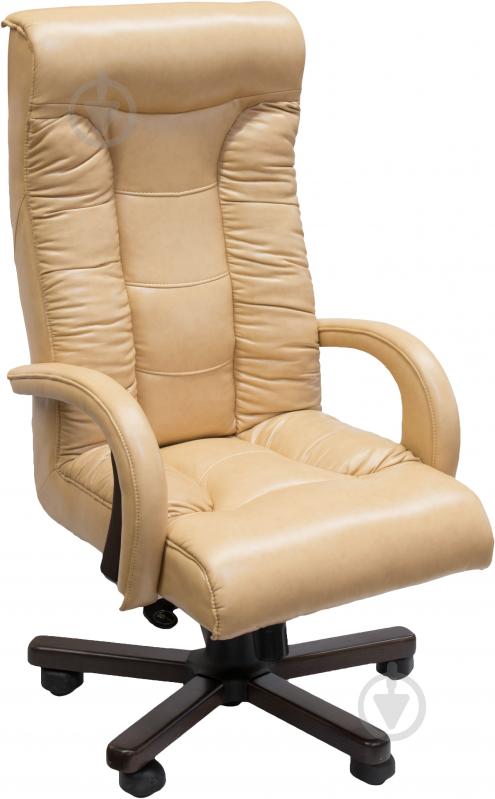Крісло AMF Art Metal Furniture Кінг Люкс MB горіх мадрас/бежевий бежевий - фото 1 Крісло AMF Art Metal Furniture Кінг Люкс MB горіх мадрас/бежевий бежевий - фото 1