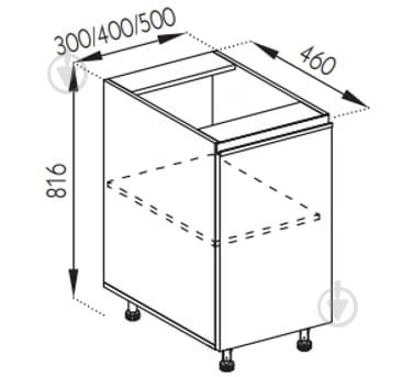 Тумба нижня Софі (Н 50 права) білий/білий Світ Меблів - фото 5 Тумба нижня Софі (Н 50 права) білий/білий Світ Меблів - фото 5