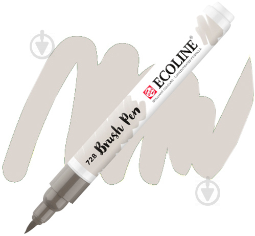 Маркер акварельный Ecoline Talens Brushpen 728 11507280 серый теплый светлый - фото 1