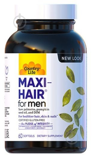 Витаминно-минеральный комплекс Country Life MAXI HAIR для мужчин 60 шт./уп. 120 г - фото 1