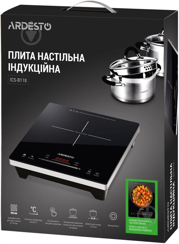 Плита индукционная настольная Ardesto ICS-B118 - фото 6