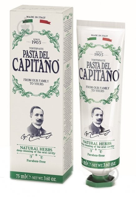 Зубная паста Pasta del Capitano 1905 Натуральные травы 75 мл 120 г - фото 1