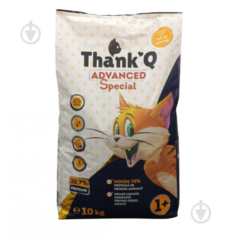 Корм сухой для котов ThankQ Корм сухой для кошек ThankQ Advanced, курица 10 кг - фото 1 Корм сухой для котов ThankQ Корм сухой для кошек ThankQ Advanced, курица 10 кг - фото 1