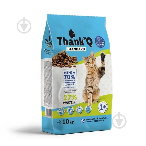 Корм сухий для котів ThankQ с рибой 10 кг - фото 1