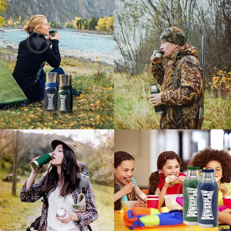 Термос PowerPlay 750 мл синий 9001 - фото 10