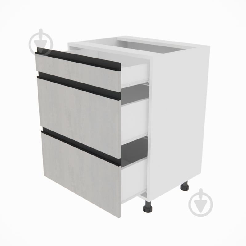 Тумба нижня Софі (Н 60 3Ш (1+2)) шовковий камінь/білий Світ Меблів - фото 2