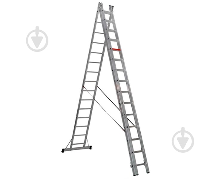 Лестница 3-секционная универсальная Virastar Triomax Pro 3x15 (TS225) - фото 2