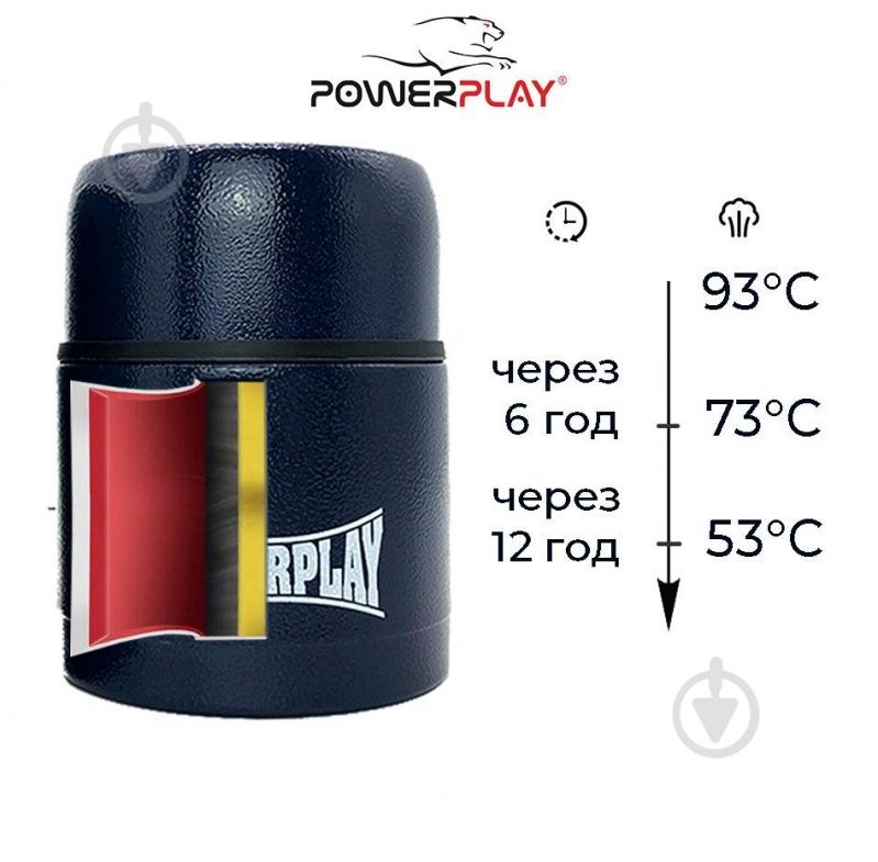 Термос PowerPlay 500 мл синий 9003 - фото 4