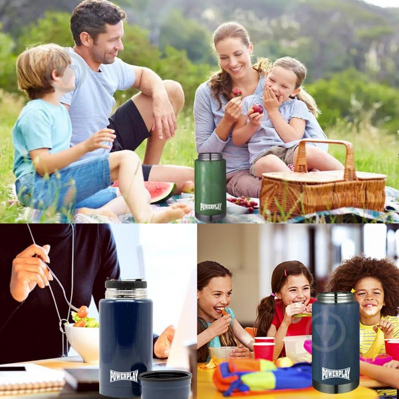 Термос для їжі PowerPlay 9002 750 мл зелений - фото 10