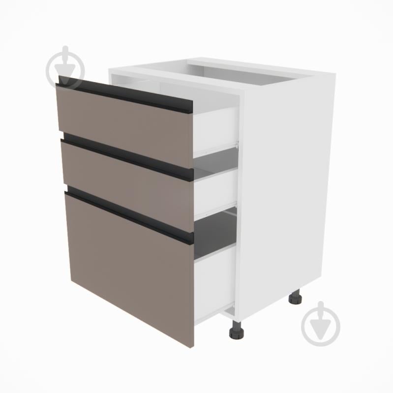 Тумба нижняя Софи (Н 60 3Ш (2+1)) глиняный серый/белый Світ Меблів - фото 2 Тумба нижняя Софи (Н 60 3Ш (2+1)) глиняный серый/белый Світ Меблів - фото 2