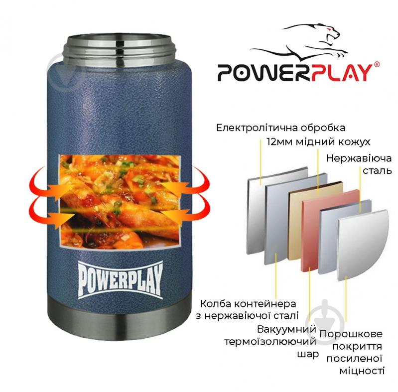 Термос для еды PowerPlay 9002 750 мл синий - фото 6 Термос для еды PowerPlay 9002 750 мл синий - фото 6